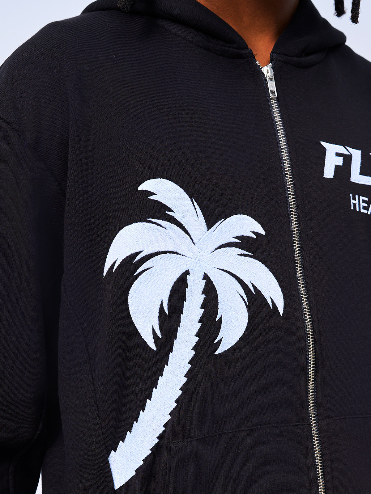 HEATWAVE ZIP HOODIE - BLACK