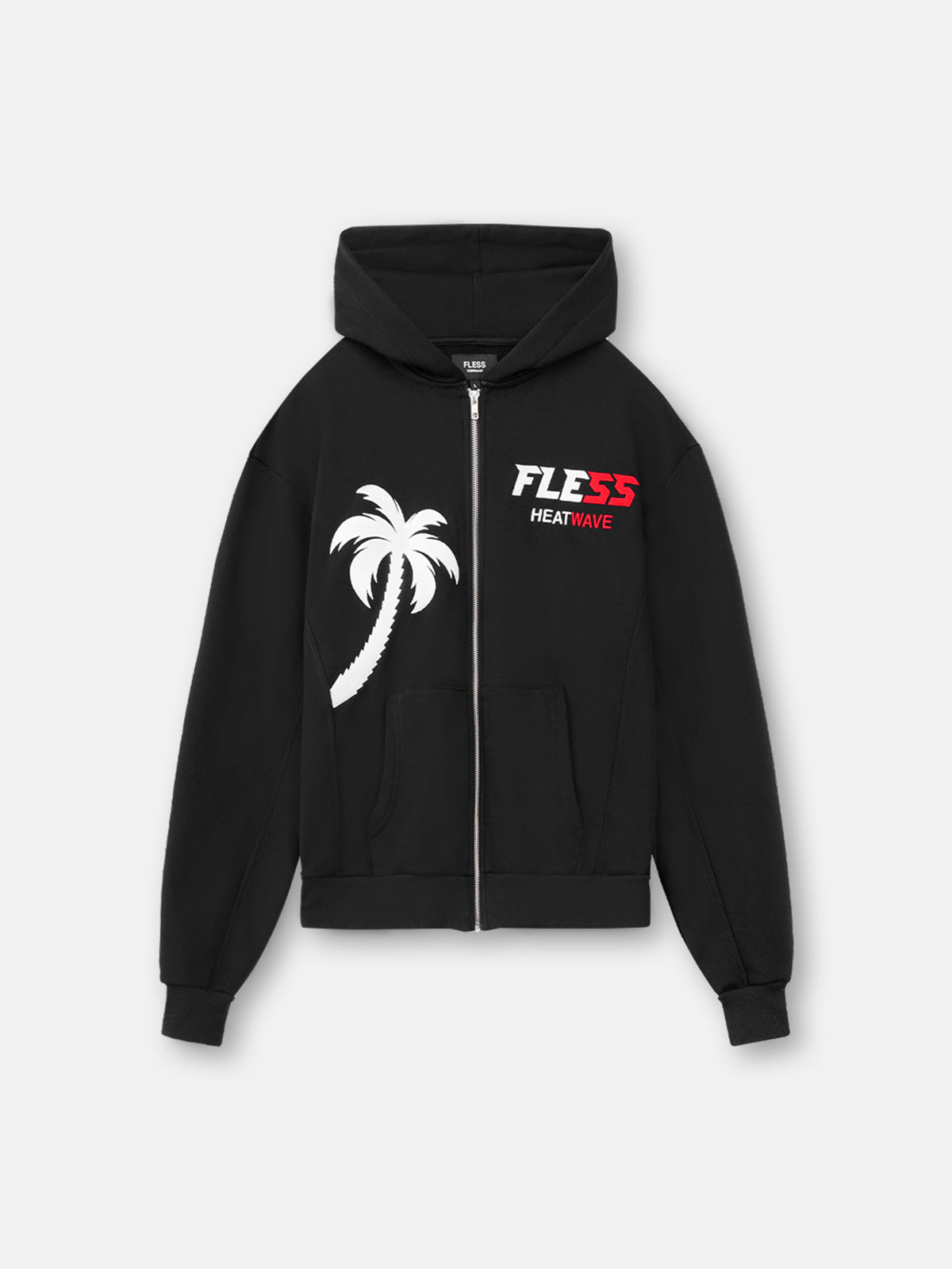 HEATWAVE ZIP HOODIE - BLACK