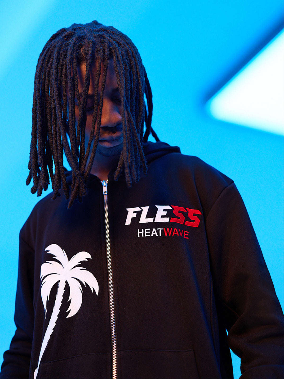 HEATWAVE ZIP HOODIE - BLACK