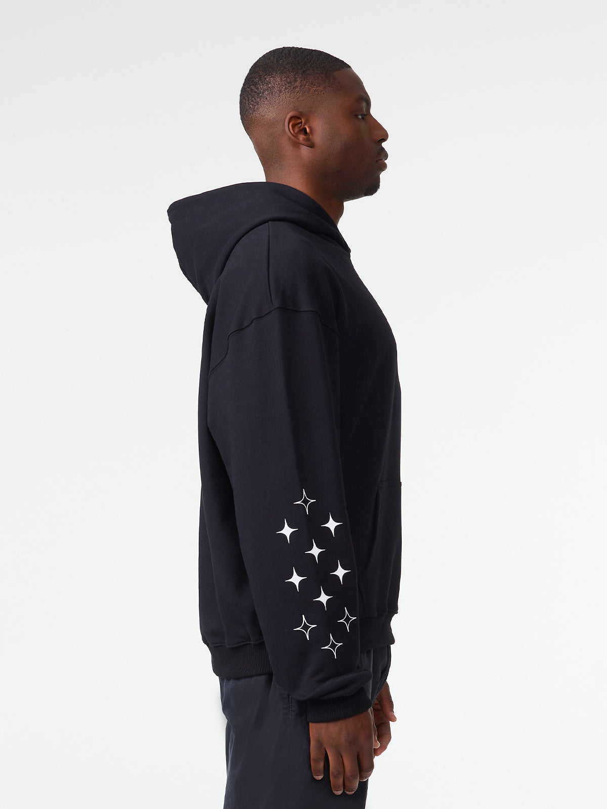 STAR HOODIE - BLACK