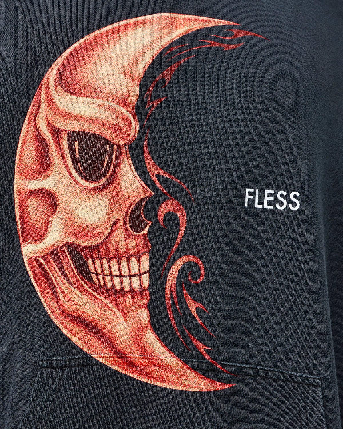 SKULL MOON HOODIE - VINTAGE GRAY