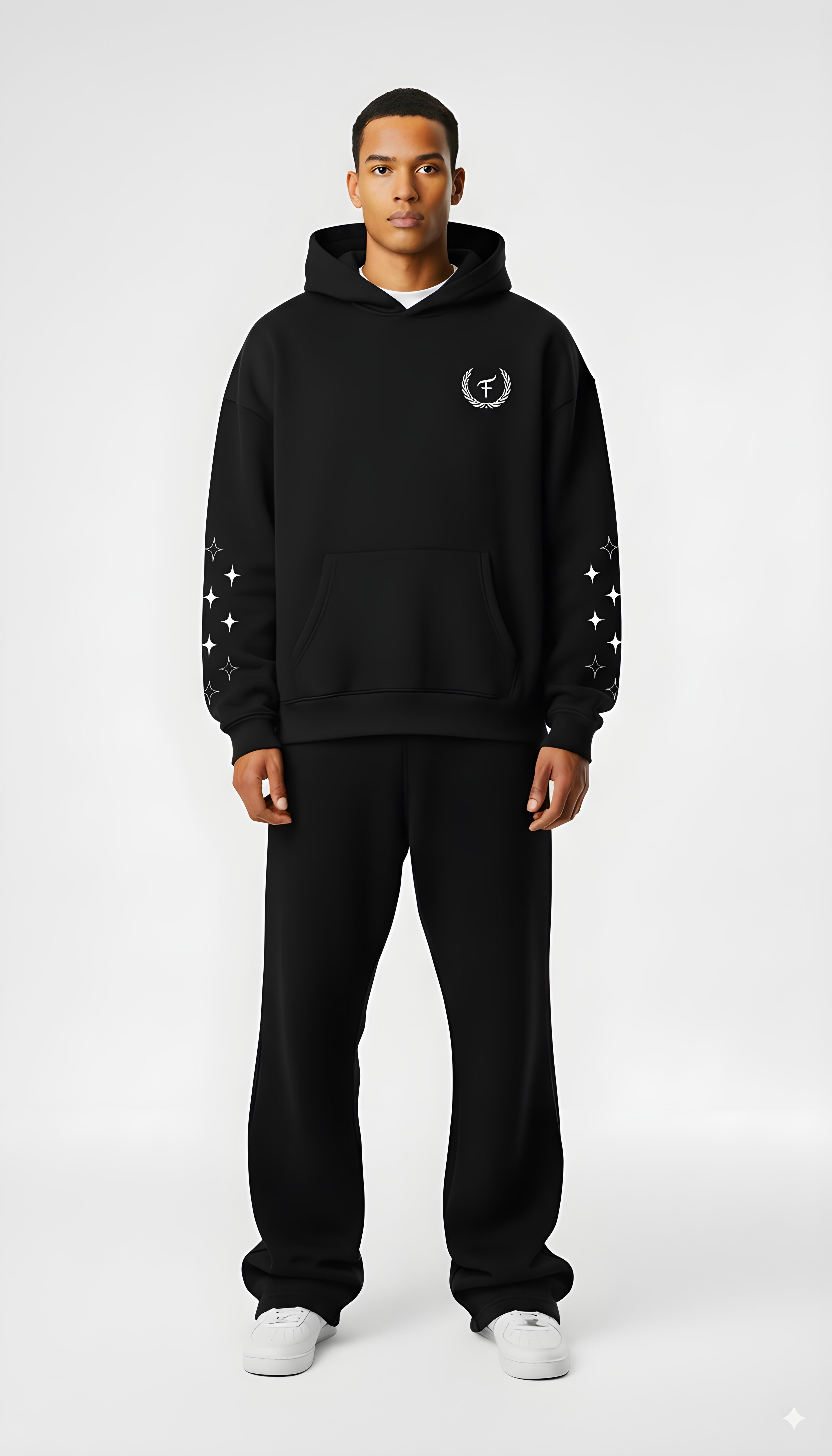 STAR HOODIE - BLACK